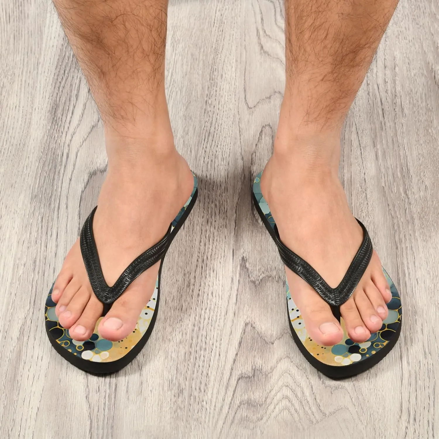 MNSRUU Flip Flops for Women Men Sea Starfish Shell Flip Flops Womens Slides Men Sandals Shower Slippers Summer Non-Slip Flipflops for Swim Beach Bathroom, XS
