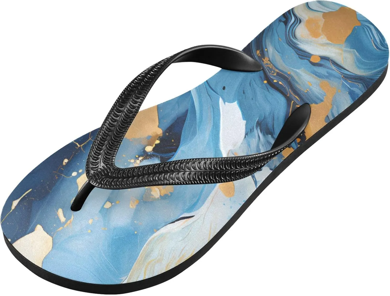 MNSRUU Flip Flops for Women Men Sea Starfish Shell Flip Flops Womens Slides Men Sandals Shower Slippers Summer Non-Slip Flipflops for Swim Beach Bathroom, XS