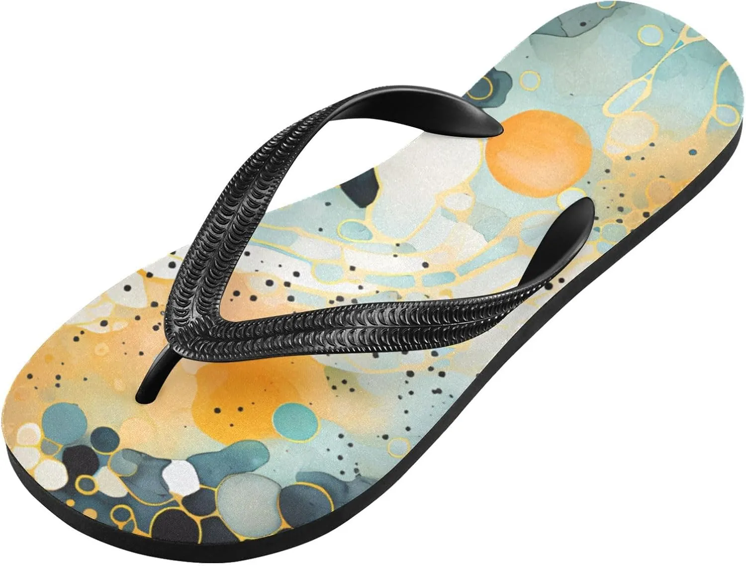 MNSRUU Flip Flops for Women Men Sea Starfish Shell Flip Flops Womens Slides Men Sandals Shower Slippers Summer Non-Slip Flipflops for Swim Beach Bathroom, XS