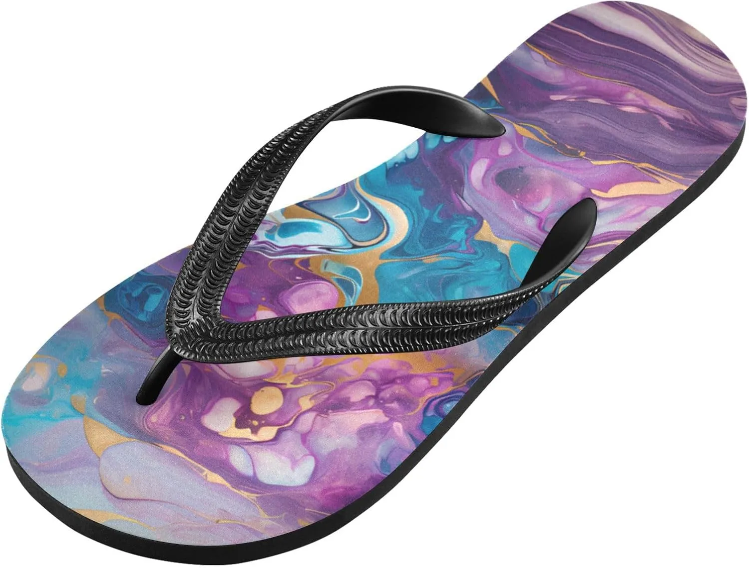 MNSRUU Flip Flops for Women Men Sea Starfish Shell Flip Flops Womens Slides Men Sandals Shower Slippers Summer Non-Slip Flipflops for Swim Beach Bathroom, XS