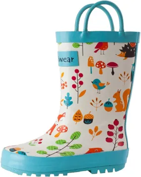 OAKI Toddler Rain Boots - Perfect Kids Rain Boots for Any Weather - Durable Rubber Baby Rain Boots Keep Little Feet Dry, Lightweight Waterproof with Easy-on Handle