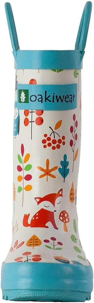 OAKI Toddler Rain Boots - Perfect Kids Rain Boots for Any Weather - Durable Rubber Baby Rain Boots Keep Little Feet Dry, Lightweight Waterproof with Easy-on Handle