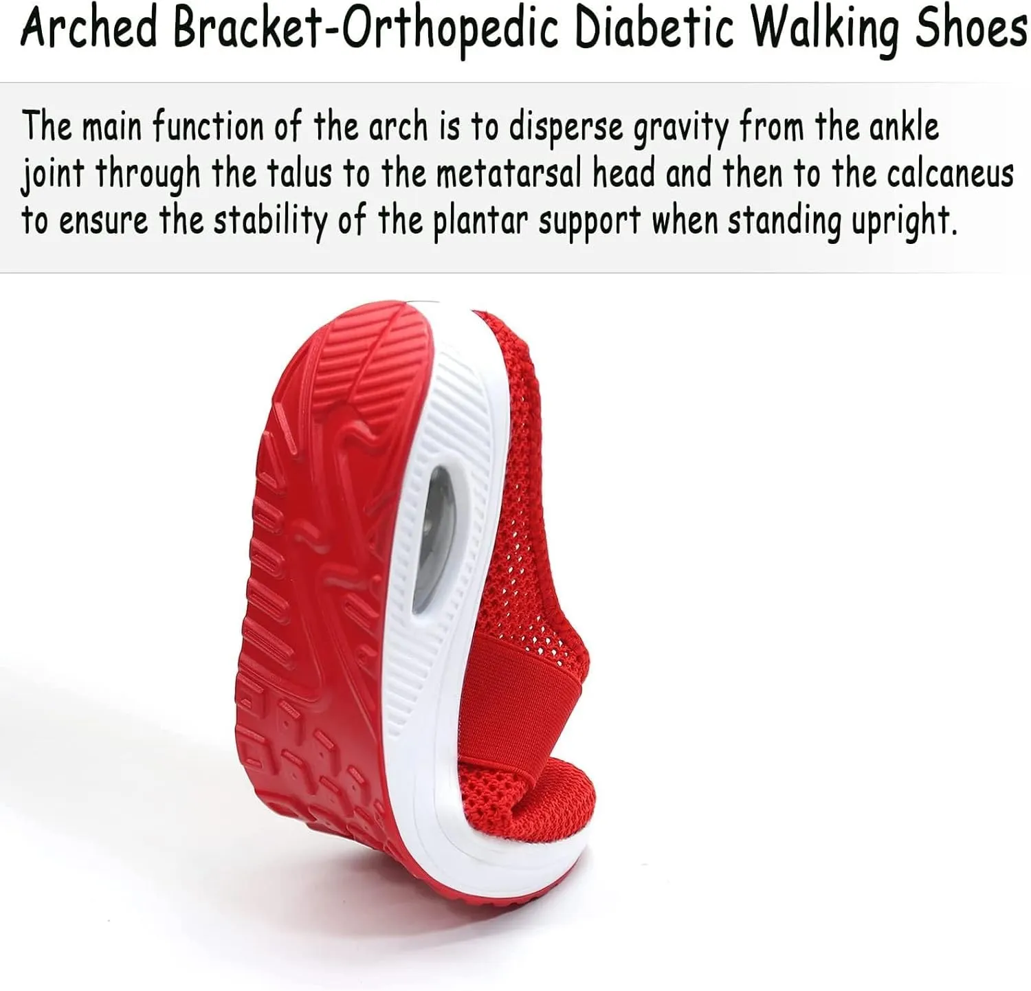 Orthopedic Slippers for Women Comfort Wear Orthowear Shoes Diabetic Shoes Sandals Air Cushion Slip On Walking Shoe with Arch-Support Womens Comfortorthowear Shoe Breathable Slippers