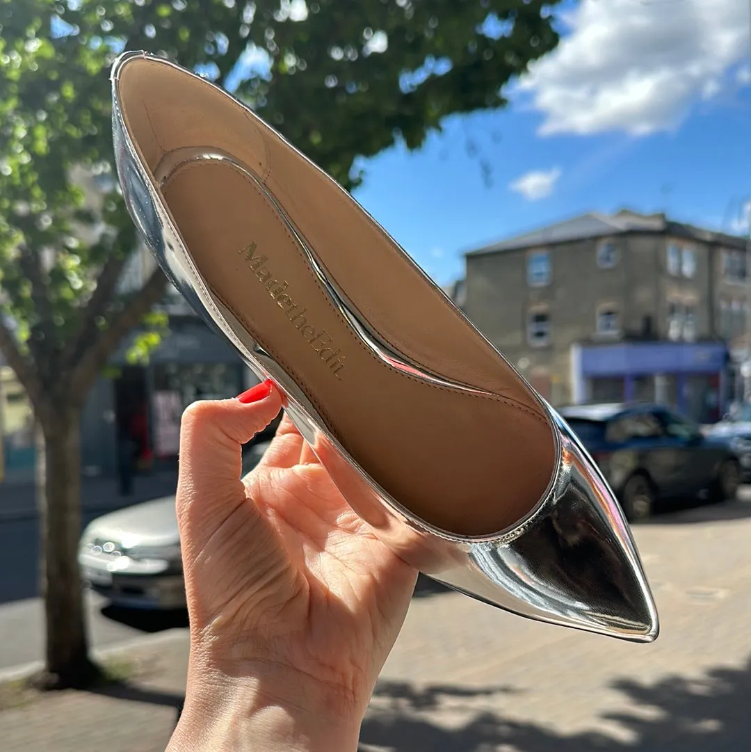 Raffa ballerina silver flat