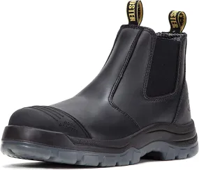 ROCKROOSTER Work Boots for Men, 6 inch Steel Toe, Slip On Safety Leather Chelsea Durable and Comfortable Work Shoes (AK227, AK222)