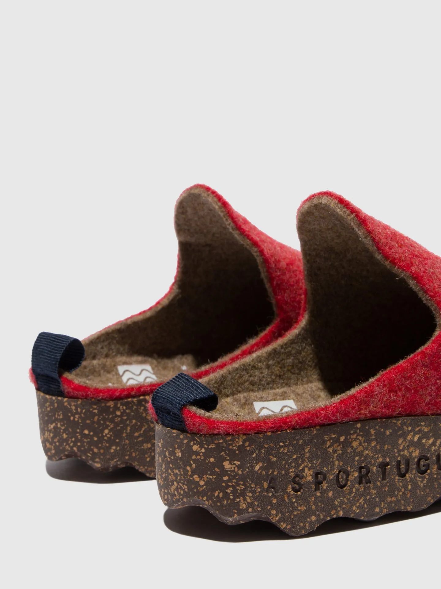 Round Toe Mules COME Red