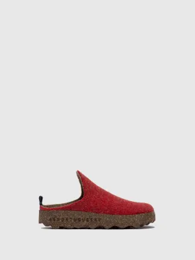 Round Toe Mules COME Red