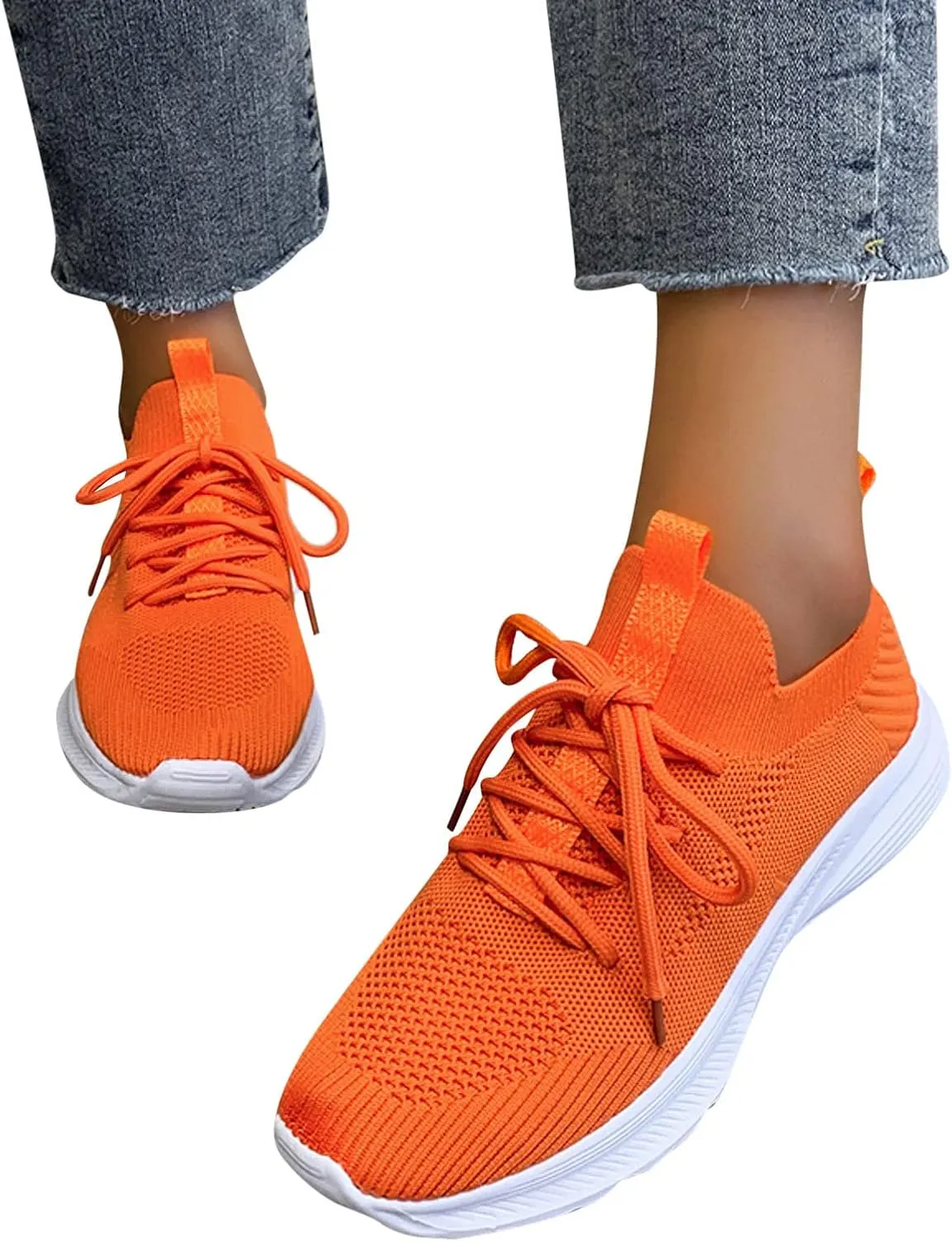 Running Shoes for Women,Women's Fashion Sneakers Slip On Closed Toe Walking Shoes Breathable Athletic Running Sneaker