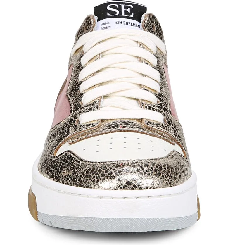 Sam Edelman Jojo Rose Multi Velvet Lace Up Athletic Rounded Toe Low Top Sneakers