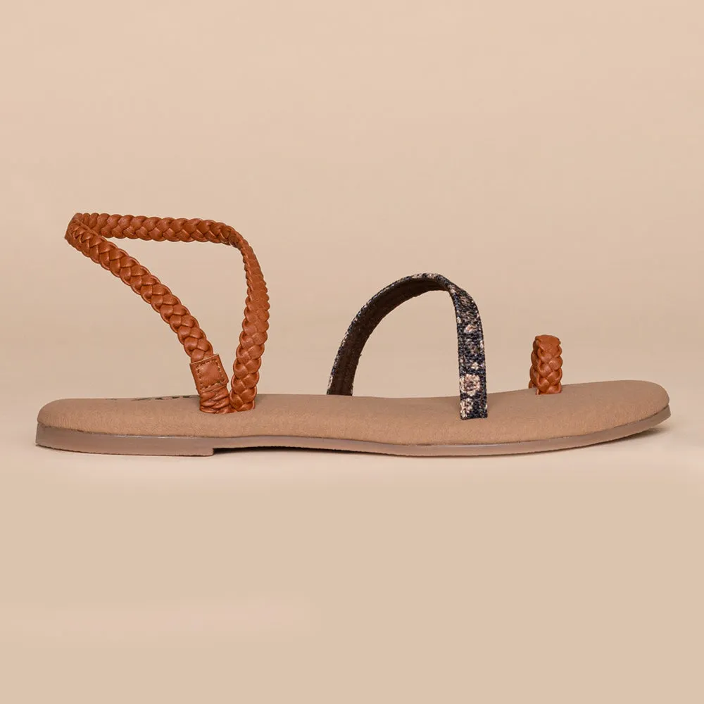 Sanjan Jaali Brown Braided Sandal