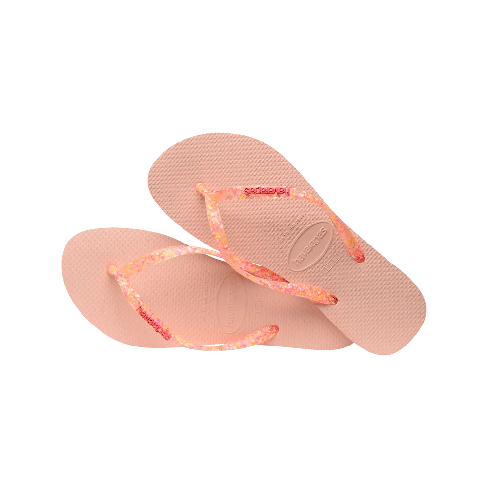 Slim Logo Metallic Flip Flops