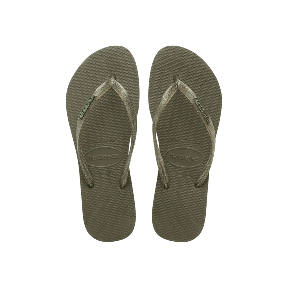 Slim Logo Metallic Flip Flops