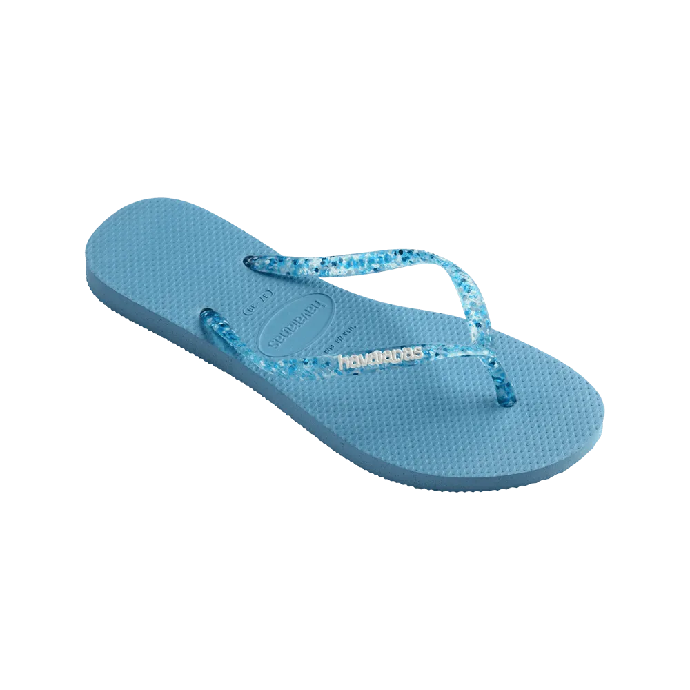 Slim Logo Metallic Flip Flops