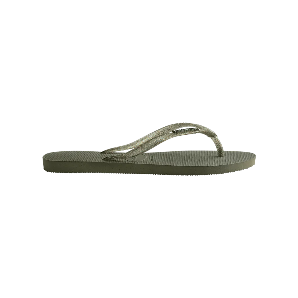 Slim Logo Metallic Flip Flops