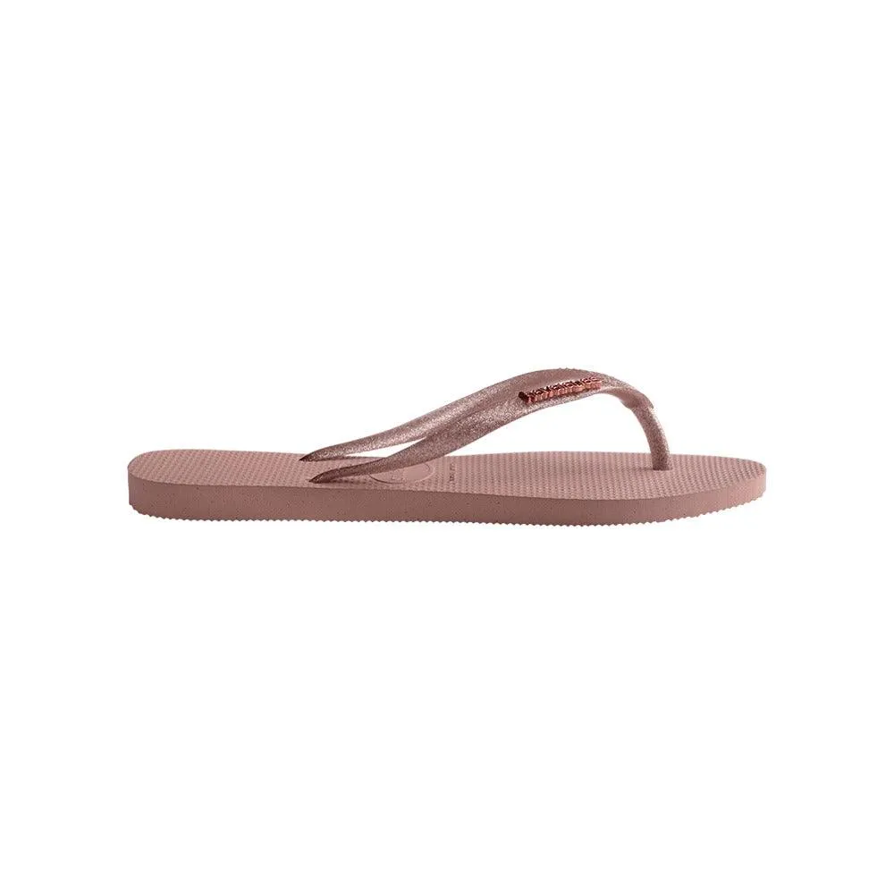 Slim Logo Metallic Flip Flops
