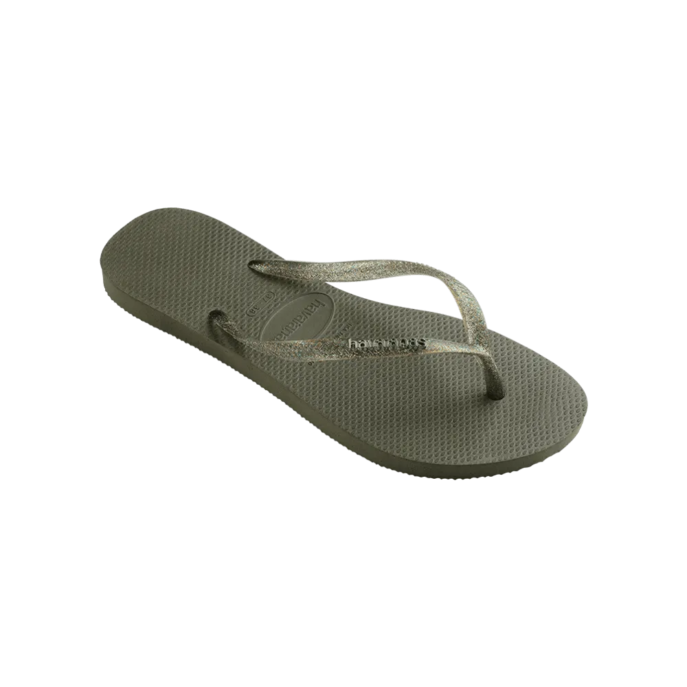 Slim Logo Metallic Flip Flops