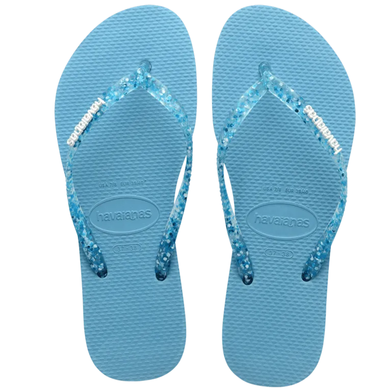 Slim Logo Metallic Flip Flops