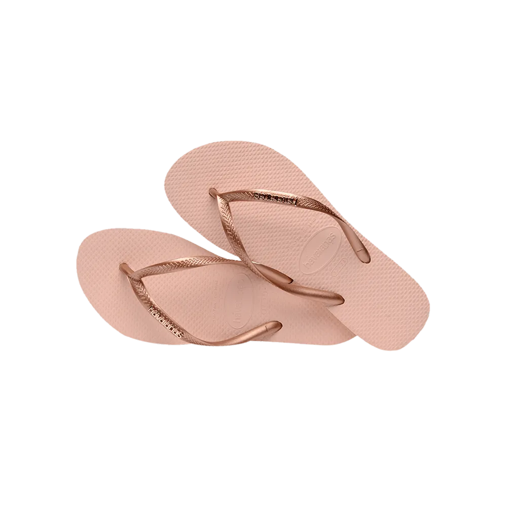 Slim Logo Metallic Flip Flops