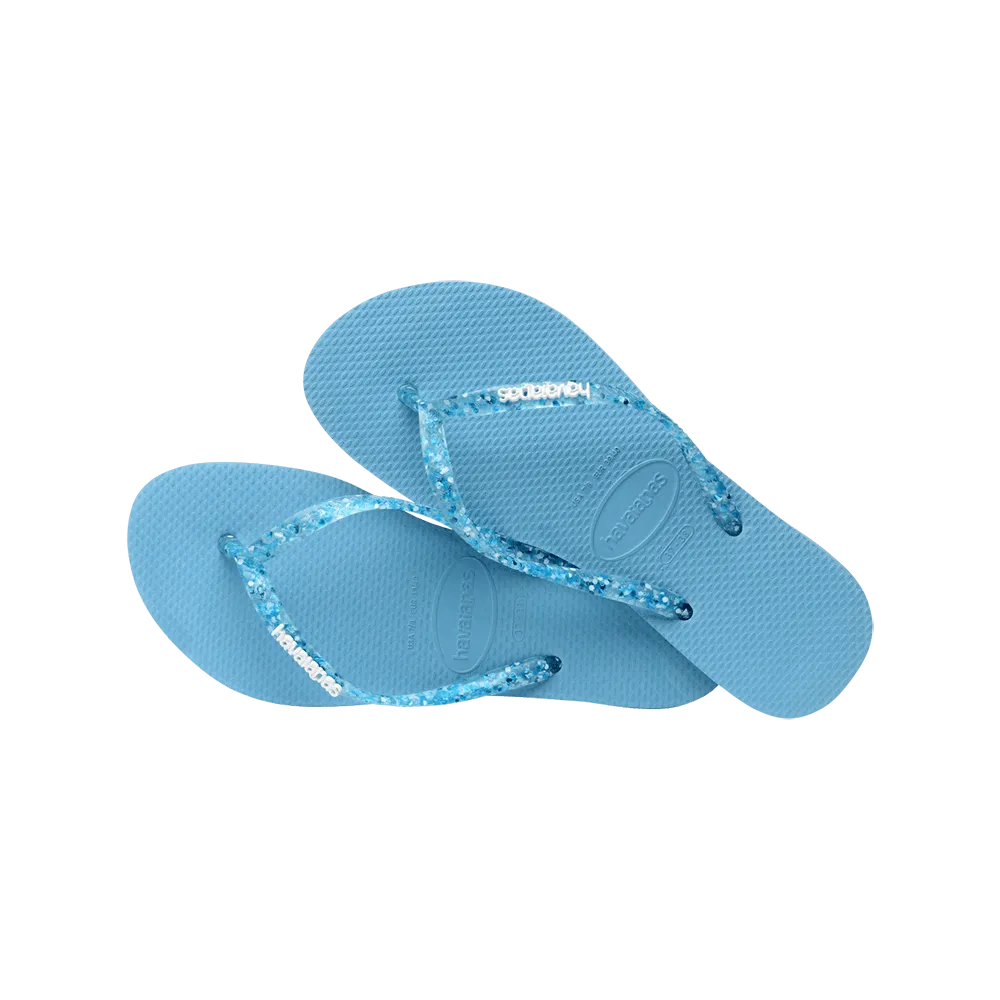 Slim Logo Metallic Flip Flops