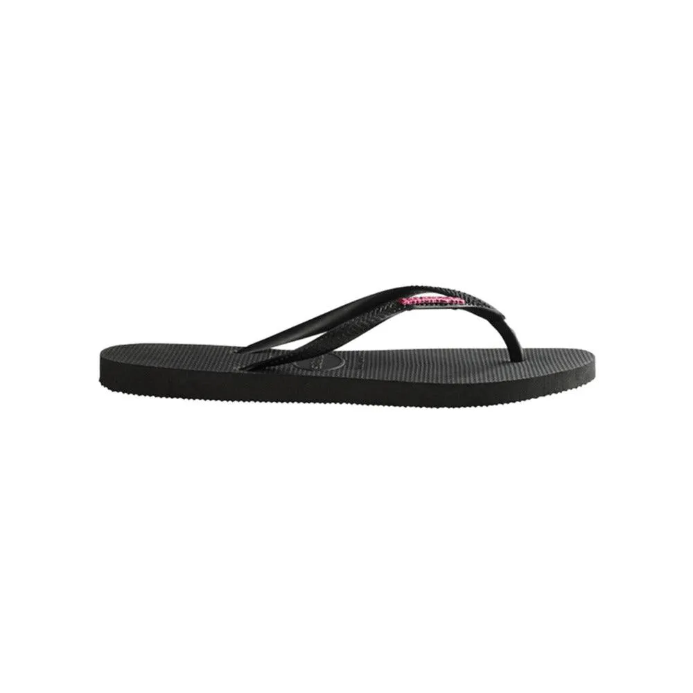 Slim Logo Metallic Flip Flops