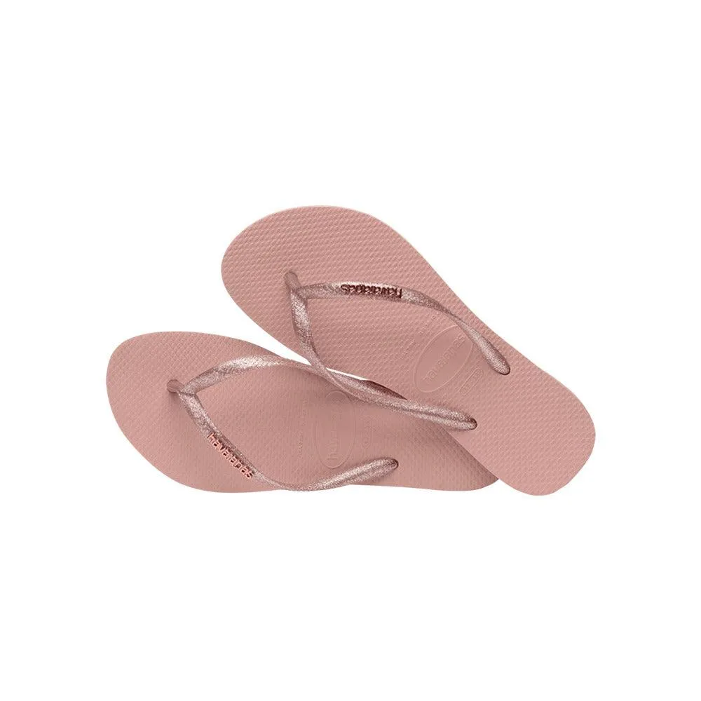 Slim Logo Metallic Flip Flops