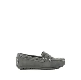 Tizzas Children Boys' Grey Round-Toe Suede Loafers Size 31 children