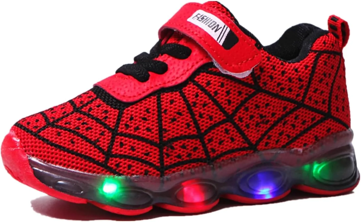 Toddler Kids Light Up Shoes LED Luminous Trainers Mesh Breathable Walking Sneakers for Boys Girls