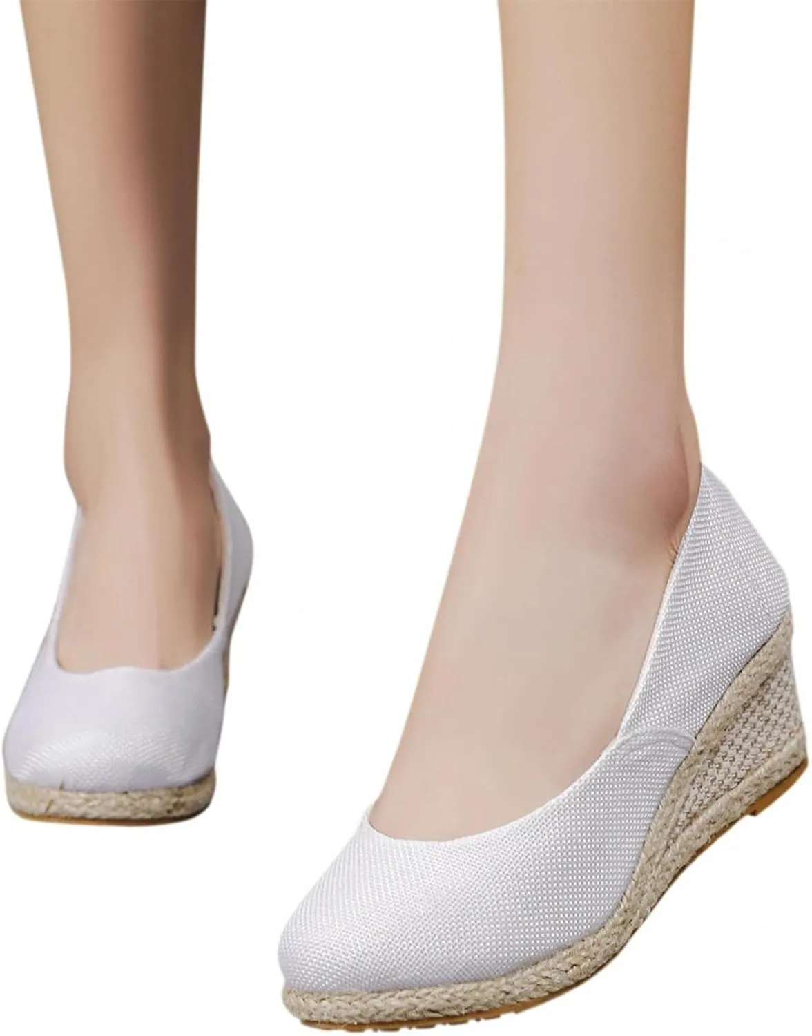 Women's Aurora Sandals Platform Espadrilles Wedge Slip On Pump Comfortable Closed Toe Sandals
