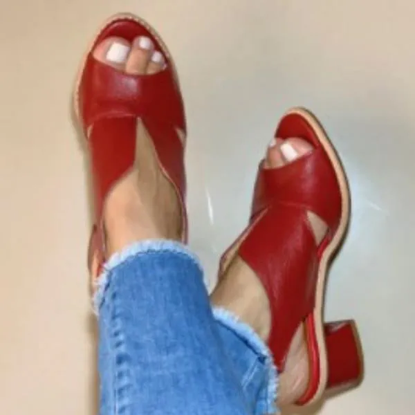 Women's Fashion Fish Mouth High Heel Breathable Sandals 57632944C