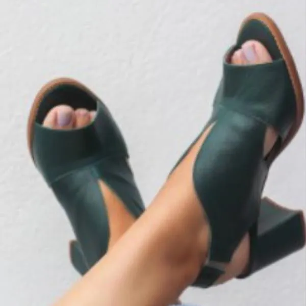Women's Fashion Fish Mouth High Heel Breathable Sandals 57632944C