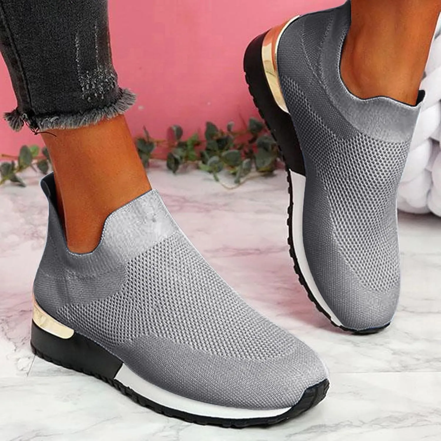 Women's Fashion Sneakers Lace Up Breathable Casual Waking Shoes Brown Casual Shoes for Men Black Slip On Loafers for Women Men's Dress Sneakers