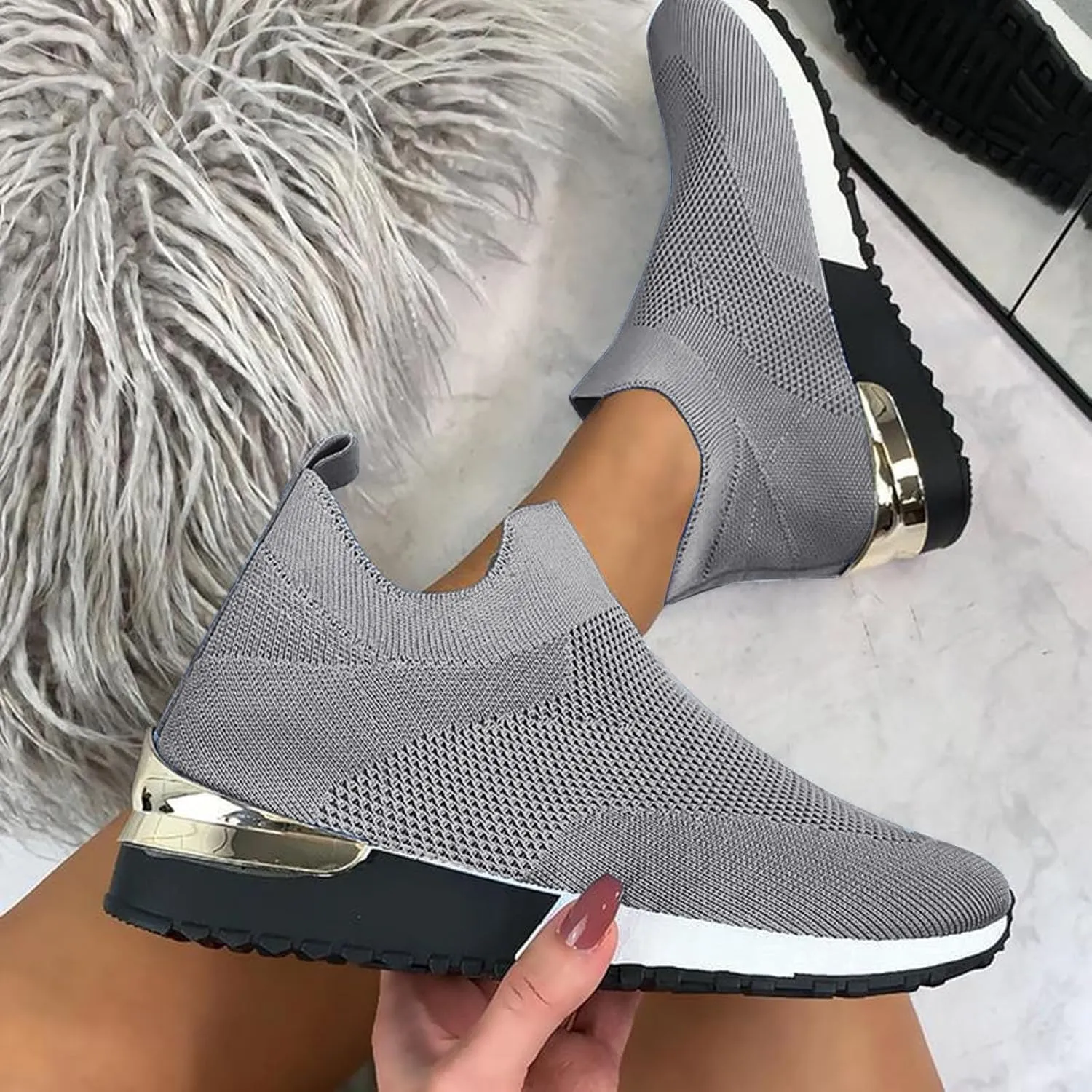 Women's Fashion Sneakers Lace Up Breathable Casual Waking Shoes Brown Casual Shoes for Men Black Slip On Loafers for Women Men's Dress Sneakers