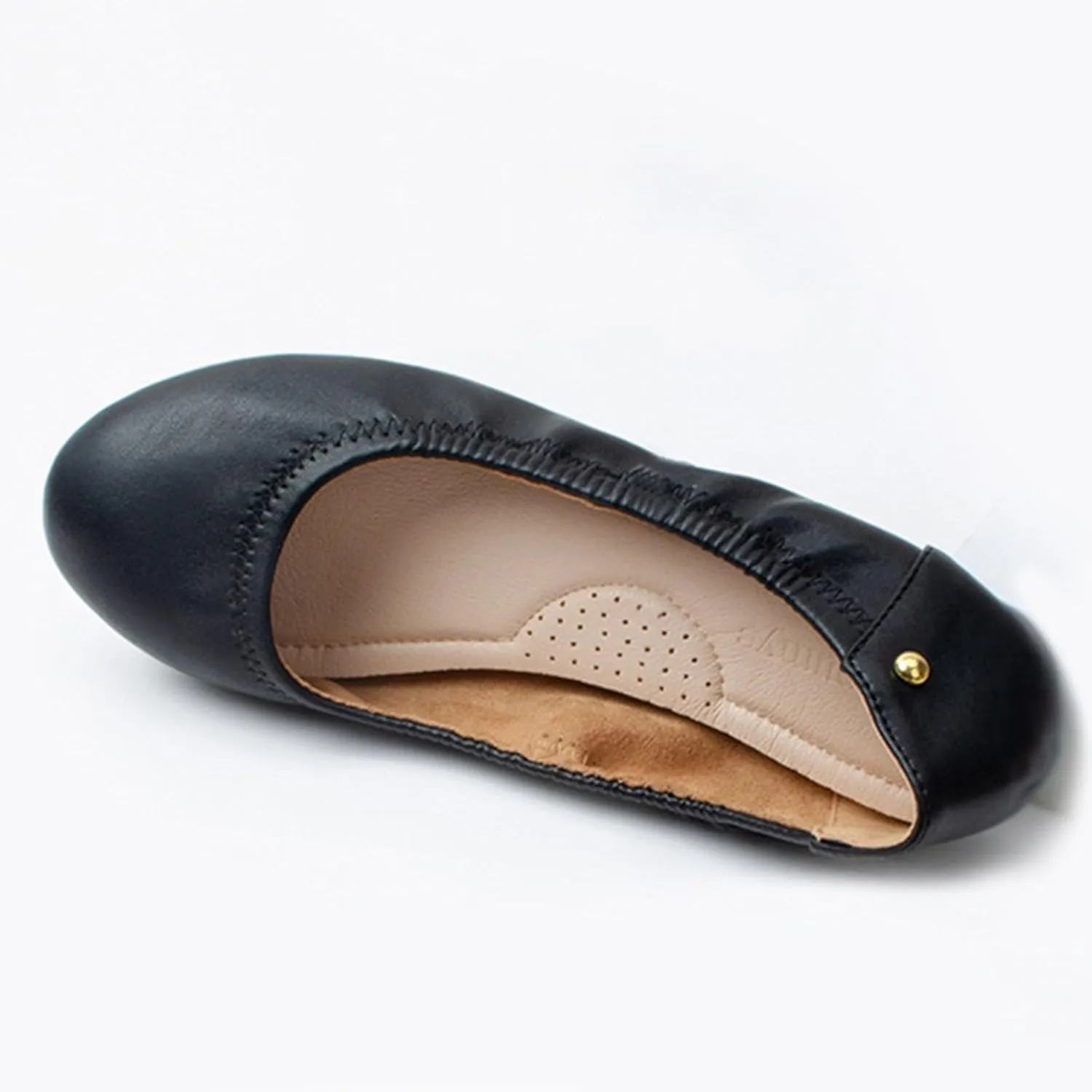 Women's Foldable Flats Shoes 2025 Closed Toe Ballet Flats Round Head Soft Bottom Comfort Easy Slip on Dress Shoes