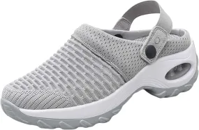 Womens Orthopedic Clogs with Air Cushion Breathable Slip-On Arch Support Sandals Lightweight Beach Walking Slippers
